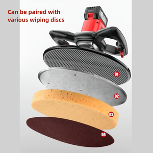 <span class=keywords><strong>Ponceuse</strong></span> murale électrique DIY pour mastic et plâtre, batterie 25000 mA, 21 V, vitesse variable, disque de ponçage 380 mm - Product Image 5