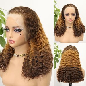 阿里巴巴热销供应商批发假发人发蕾丝正面13x4高清透明正面permruque生缅甸卷发女性假发 - Product Image 4