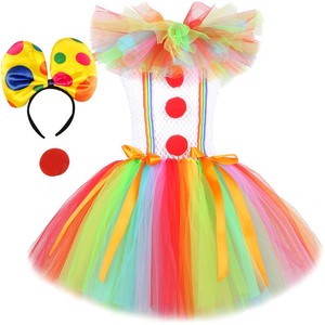 فستان توتو مهرج مضحك ولطيف للأطفال، زي تنكري للفتيات لحفلات الهالوين - Product Image 2