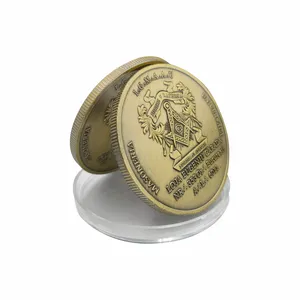 Souvenir Challenge Brass Alloy Plated Antique Coin Masonic Freemasonry 3D Old Coins Europe Custom Metal Coins Folk Art ROY-LEY