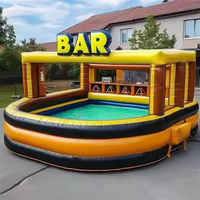 Nouvelles barres flottantes gonflables pour piscine, plateforme de loisirs pour fête dans la cour, bar gonflable pour piscine avec sièges