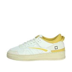 D.A.T.E. Sneakers Donna W401-TO-BC-HY Bianche e Gialle 37 Scarpe di Tela alla Moda - Product Image 1