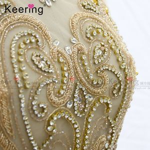 <span class=keywords><strong>Collar</strong></span> con apliques de cristal con cuentas populares en el vestido de novia para coser - Product Image 5