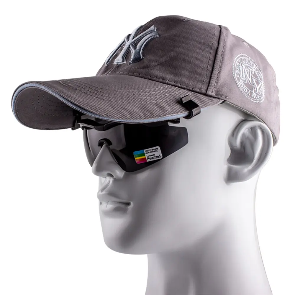 Polarize balıkçılık gözlük şapka siperliği spor klipleri kap güneş gözlüğü üzerinde klip balıkçılık yürüyüş bisiklet Golf gözlük