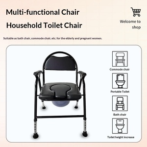 <span class=keywords><strong>Silla</strong></span> de Inodoro Plegable, Ajustable y Reforzada, Móvil, <span class=keywords><strong>para</strong></span> Ancianos y Mujeres Embarazadas, con Masaje Terapéutico Clase II - Product Image 2