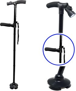 <span class=keywords><strong>Canne</strong></span> de marche pliante légère de voyage avec lampe de poche LED avec pointe de <span class=keywords><strong>canne</strong></span> flexible antidérapante et poignée supplémentaire - Product Image 1