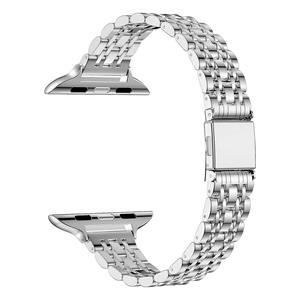 Bracelet en acier inoxydable Hourglass Seven Beads pour <span class=keywords><strong>Apple</strong></span> <span class=keywords><strong>Watch</strong></span> IWatch S9 S8 S7 S6 42-49 mm - Product Image 6