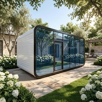 Système d'automatisation de la maison intelligente, énergie solaire intelligente, solution de vie moderne modulaire préfabriquée de luxe, maison mobile Apple Cabin