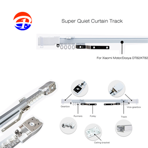 Piste de rideau motorisée électrique, personnalisée, intelligente, avec <span class=keywords><strong>commande</strong></span> RF, domotique de maison, hôtel - Product Image 3