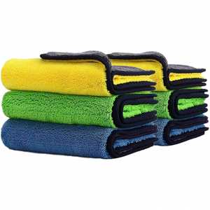 Customized Quick-Dry Microfiber <b>Car</b> Wash Towel Soft Dual Sides Woven Square Multi-Color Plush for Home Use - Product Image 1