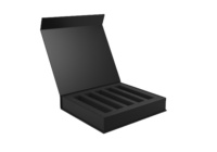 Boîtes personnalisées avec logo, emballage avec couvercle magnétique, boîte avec mousse, aimant noir en forme de carte VIP, petite boîte cadeau mate