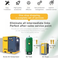 Compresseur d'air à vis Airking 10hp 20hp 30hp 50hp 8bar 10bar 7.5kw 11kw 15kw 45kw 500l 600l 1000l Certifié CE