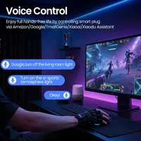 Prise intelligente 16A EU UK US avec moniteur d'énergie, prise WiFi, télécommande, minuterie, compatible Alexa et Google Home pour accessoires de prises électriques