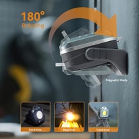 Linterna de Trabajo LED Portátil de Alta Luminosidad 500LM, Multifuncional, Magnética, Recargable, COB LED, Linterna de Llavero, Fabricante