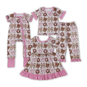 Preventa MOQ 5, Ropa de Pascua para Niñas con Estampado de Conejitos y Flores, Algodón Orgánico al por Mayor, Hermanas, Niños, Nueva Moda, Boutique, Fábrica - Product Image 6