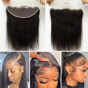 Chất lượng hàng đầu cao kỹ thuật số mỏng HD ren phía trước đóng cửa lớp biểu bì phù hợp Trinh Nữ tóc con người trong suốt Swiss ren đóng cửa nhà cung cấp - Product Image 3