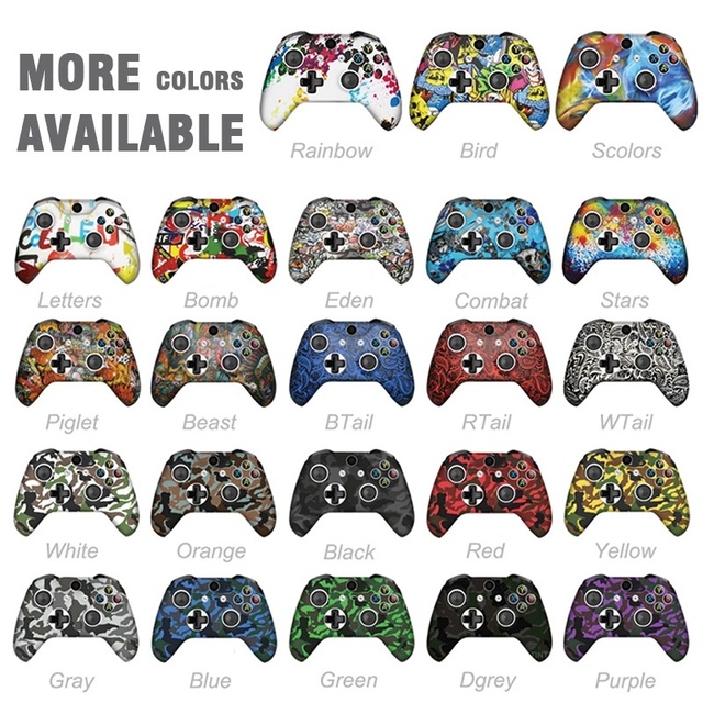 Silicone Case for Xbox One Slim Game Controller Rubber Cover Case for XBOX ONE Handle Protection Cover with Analog Cover