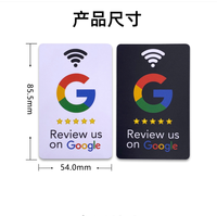 Google NFC ve Özel QR Kodlu İşletmeler İçin Özelleştirilebilir Akrilik İnceleme Kartı
