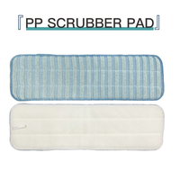 Tampon de rechange en microfibre lavable et réutilisable pour balai plat, compatible avec les têtes plates de 18 pouces, bleu, robuste, simple face, pour le nettoyage domestique