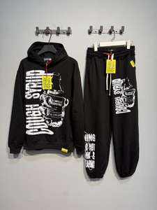 Hochwertiges 'Awful Lot of Cough Syrup' Hoodie-Hosen-Set mit Baumwolldruck, Individueller Grafik-Sweater und Hoodie für Herren - Product Image 2