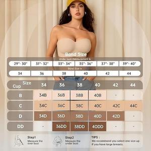 Reggiseni <span class=keywords><strong>Senza</strong></span> Spalline da Donna <span class=keywords><strong>con</strong></span> Supporto Wireless/<span class=keywords><strong>Con</strong></span> <span class=keywords><strong>Ferretto</strong></span>, Top a Tubo Multifunzione Antiscivolo, Bralette Push-up, <span class=keywords><strong>Reggiseno</strong></span> Bandeau Imbottito <span class=keywords><strong>Senza</strong></span> Cuciture - Product Image 6