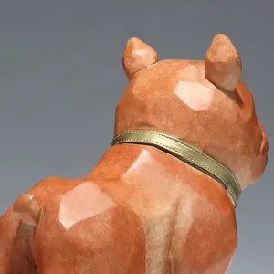 Grosir Pabrik ornamen mobil seni logam dekorasi kerajinan tangan desain kustom harta karun logam seni kerajinan anjing kuningan anjing