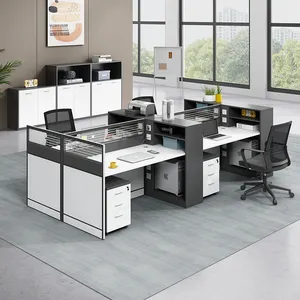 Chất lượng máy tính bảng điều hành bàn văn phòng và ghế đặt Modular nội thất văn phòng de cubicle 4 trong 1 Máy Trạm văn phòng bàn