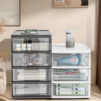 Organisateur de bureau multi-niveaux en plastique JX, style tiroir, pour ranger les fournitures de bureau