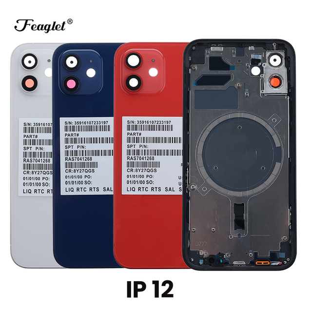 Feaglet Brand Mobile Phone Back Glass Cover High Quality Phone Back House 14 Plus Glass Cover for iphone 12 Back Cover