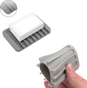 ที่วางสบู่กันกลิ่นสำหรับห้องอาบน้ำ - ถาดใส่สบู่ซิลิโคนระบายอากาศได้ - Product Image 2