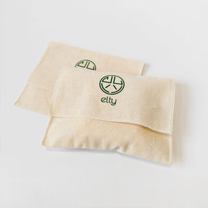 Sac en velours de luxe imprimé avec logo personnalisé de haute qualité, pochette enveloppe en toile de coton naturel pour bijoux, sac de rangement souple pour chaussures - Product Image 1