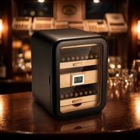 Humidor de bureau en cèdre fait main avec couvercle en verre et hygromètre – Boîte à cigares en bois de cèdre – Offre spéciale