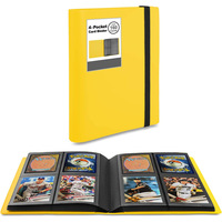 Classeur de cartes à 4 pochettes couleur personnalisée, album de collection de cartes à collectionner avec couverture en PP et pochettes pour cartes