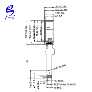 แผงจอ TFT LCD ขนาด0.72นิ้วแบบ cob GC9D01ขนาดเล็ก60X160จอสีขนาดยาว SPI - Product Image 4