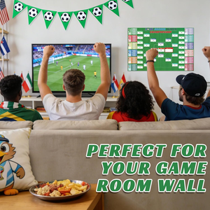 Decoración de Fondo con el Programa de <span class=keywords><strong>Partidos</strong></span> de Fútbol 2026 para Aficionados al Fútbol, Póster para Fanáticos del Torneo - Product Image 2