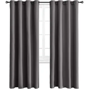 Wholesale Grommet Sound Proof Room Darkening Thermal Insulated Blackout Curtains For The Living Room Bedroom