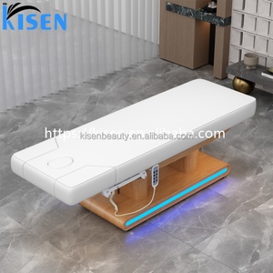 Kisen Popular Design Led Light Beauty <b>Bed</b> Thickened Mattress Electric Massage <b>Table</b> Salon Customized <b>Lash</b> Tatto Chair - Product Image 2