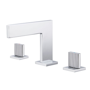 Hongdec <span class=keywords><strong>3</strong></span> lỗ boong gắn bồn tắm phụ vòi chải vàng hai tay cầm phong cách Bắc Âu lưu vực vòi nước - Product Image 5