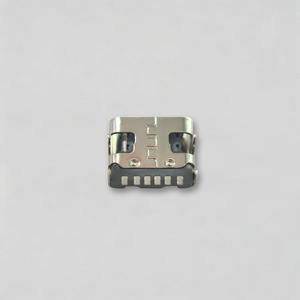 Connecteur femelle Type C 6 broches 5V 3A SMT à montage en surface, boîtier métallique, application PCB FDX0171A1 - Product Image 1