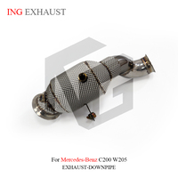 Collecteur d'échappement Valvetronic ING pour Mercedes Benz Série C C200 W205, tuyaux d'échappement avec bouclier thermique, pièces de performance automobile
