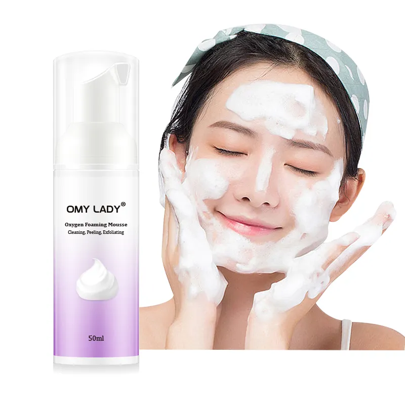 Omy orgânico senhora esfoliante esfoliação limpador de espuma facial scrubs rosto para as mulheres