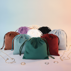 Sacs cadeaux en velours recyclables, <span class=keywords><strong>emballage</strong></span> unique pour bagues, bijoux, montres, sacs anti-poussière – Idée pratique - Product Image 3