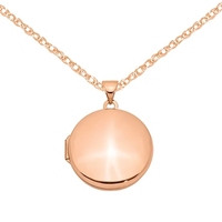 Round Locket Necklace thar Holds Pictures Heart Circle Shape Lockets Gift for Girl Jewelry