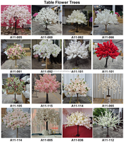 Pohon Bunga Sakura Merah Muda NIKA untuk Pernikahan, Pohon Bunga Sakura Artifisial untuk Dekorasi Meja Pernikahan