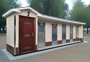 Toilettes simples préfabriquées Super Outdoor de style industriel Toilettes mobiles portables en acier recyclé pour usage public - Product Image 3