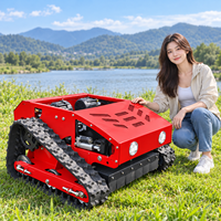 Mesin Pemotong Rumput Crawler Otomatis Bertenaga Bensin Desain Baru dari Cina dengan Remote Control