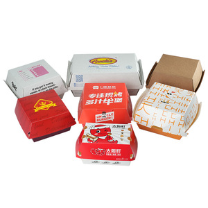 Milieuvriendelijke Fastfoodverpakking Op Maat Bedrukte Hamburgerdozen Voor Afhaalrestaurants Ketens Voor Sushi Suiker Groothandel Logo - Product Image 3