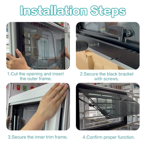 JDA Double Glazed Acrylic RV <strong>Window</strong> Push Out Round Corner With Screen And Blind For Camper <strong>Caravan</strong> Side Motorhome Travel Trailer - Product Image 4