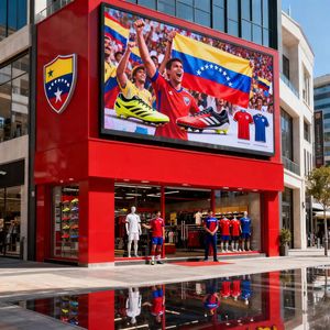 Pantalla Digital de Señalización Exterior P2.9 de 158 Pulgadas (6.56x11.48 pies) para Partidos de Fútbol Venezolanos, Suministros Esenciales para Tiendas - Product Image 1