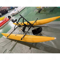 Vélo de course aquatique Bateau à pédales flottant gonflable Vélo hydraulique Vélo aquatique avec pédalier pour jeux aquatiques